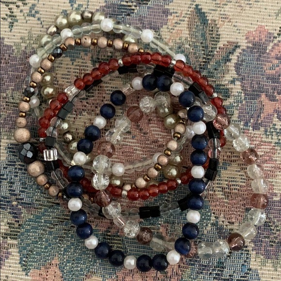 WOMENS BEADED STRETCH BRACELETS STACKABLE - Picture 3 of 6